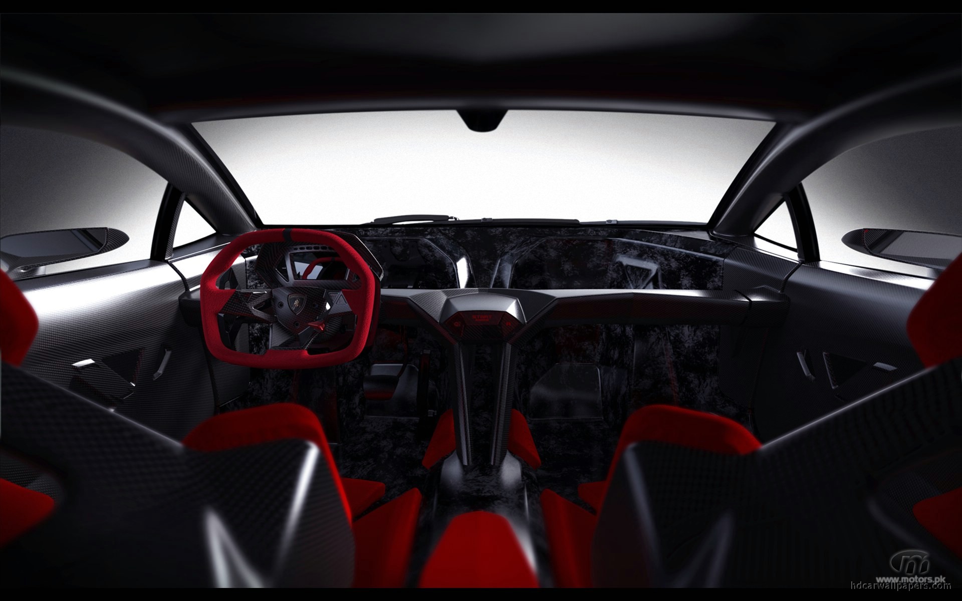 lamborghini sesto elemento concept interior view